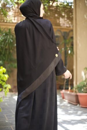 Long Large satin - Hijab with Black satin
