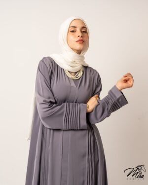Pure gray abaya