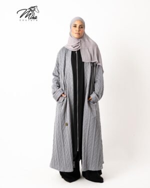 Gray Tricot Cardigan