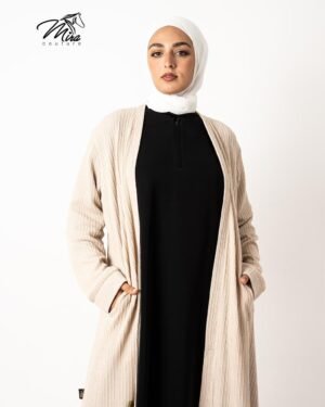 Beige Tricot Cardigan