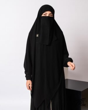 Elegant Black Chiffon Set