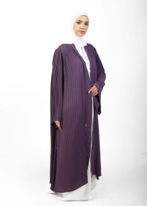 Purple Pleats Cardigan