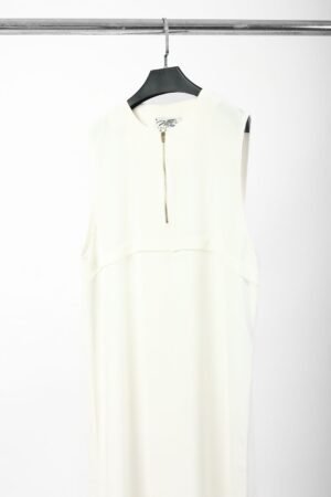 Off white Basic Sleeveless Dress